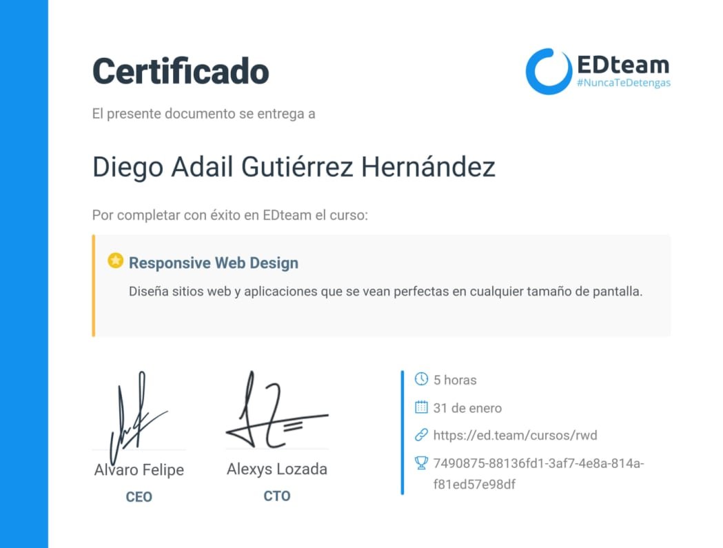 certificado del Curso